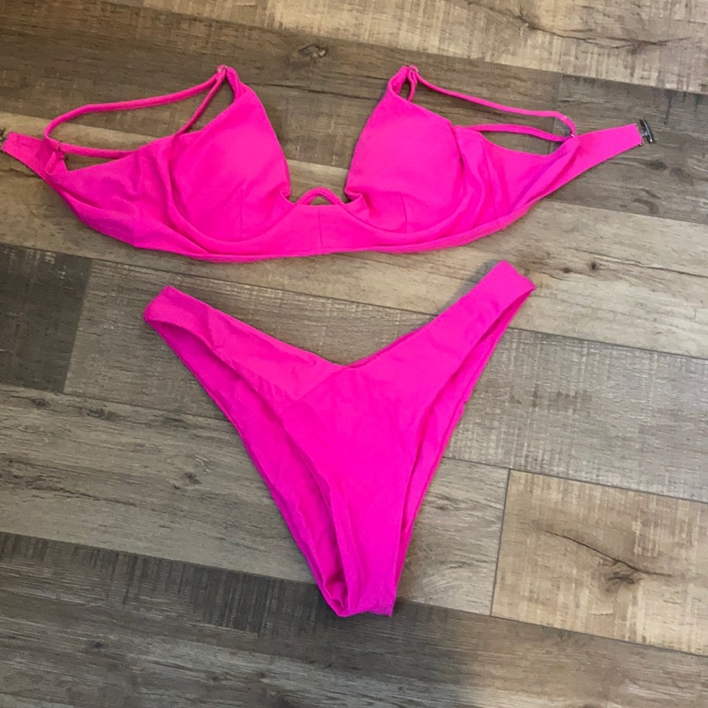 Hot pink bikini